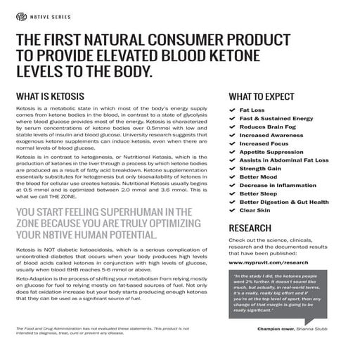 Keto//OS Product Information Flyer