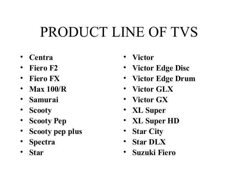 Product Line Of Tvs