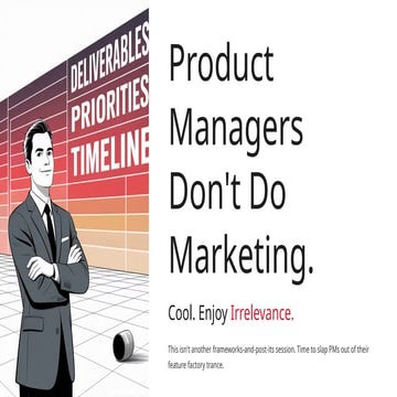 Product Managers Don't Do Marketing. Cool. Enjoy Irrelevance.