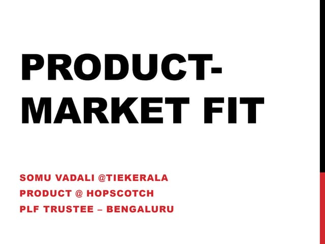 Product market fit