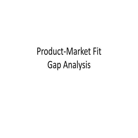 Product market fit gap