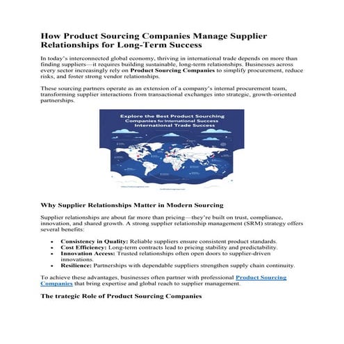 Streamline Your Supply Chain with Top Product Sourcing Companies