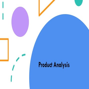 Product Analysis and Driving Results Forward