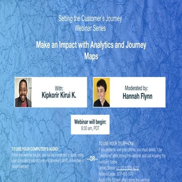 Setting the Customer's Journey: Make an Impact With Analytics and Journey Maps