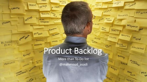Product backlog