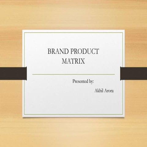 Product brand matrix