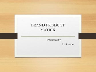 Product brand matrix