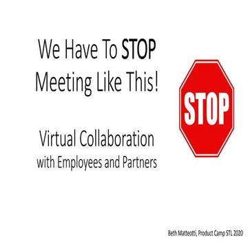 Product camp virtual collaboration slides
