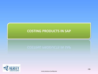 Product costing in SAP - a primer