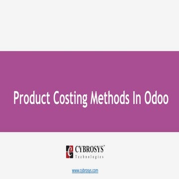 Product costing methods in odoo