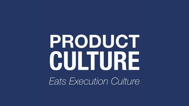 Bruce McCarthy "Product culture eats Execution Culture" Productized19