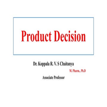Product Decision:Classification, product line and product mix decisions, prod...