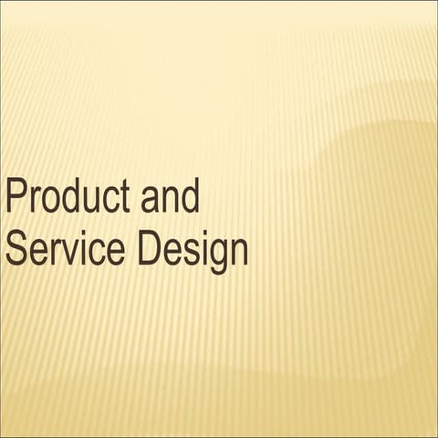 Product design