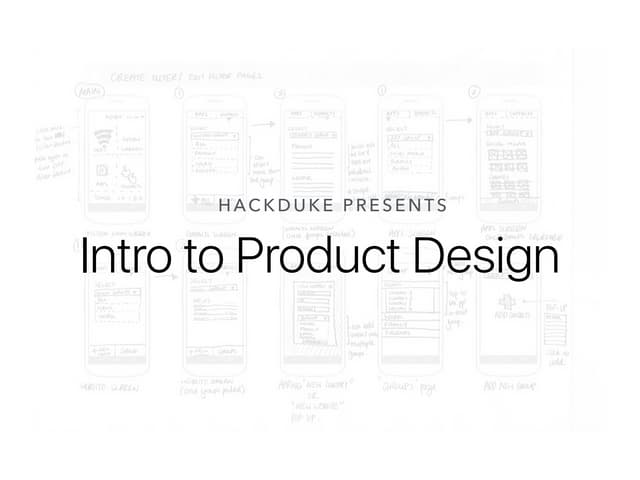Intro to Product Design