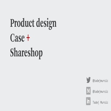 Product design - Service design - Revolut Case Study + Shareshop