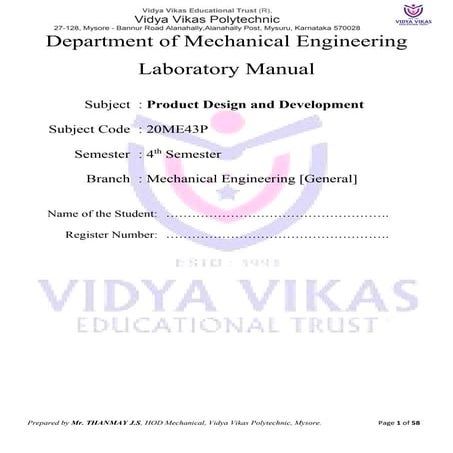 Product Design and Development 20ME43P C-20 Lab Manual.pdf
