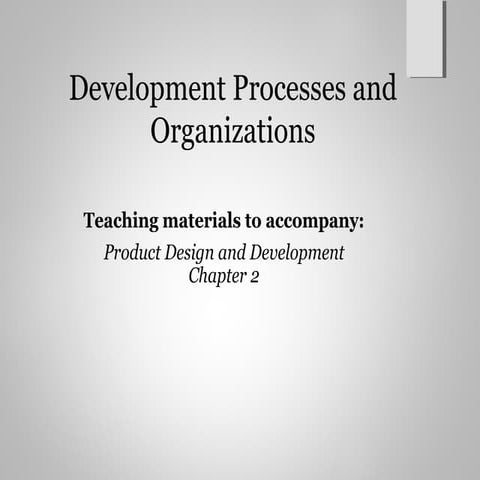 Product design and development ch2