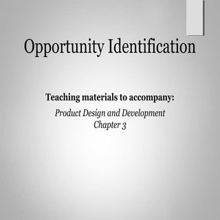 Product design and development ch3