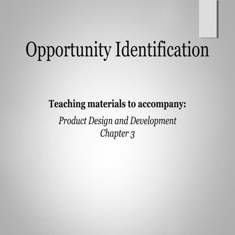 Product design and development ch3