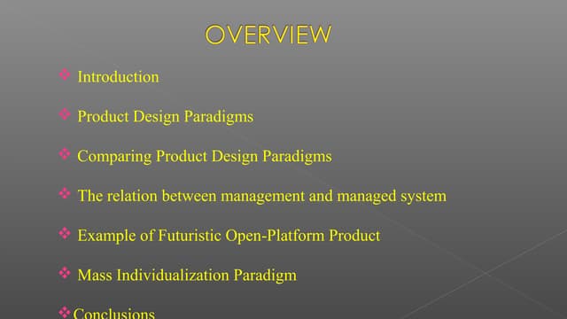 Product design for mass individuali...
