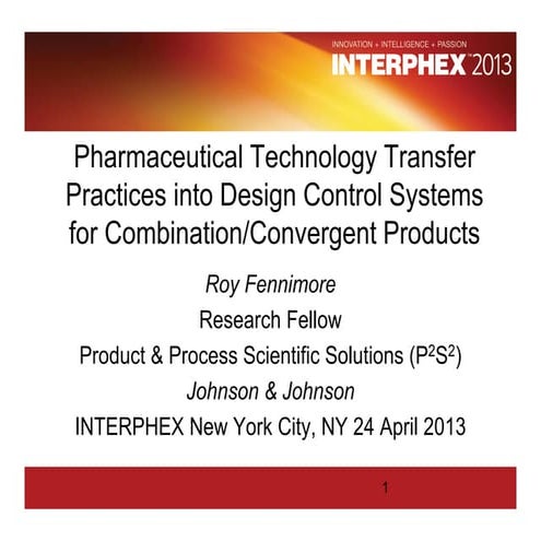 Pharmaceutical Technology Transfer Best Practices