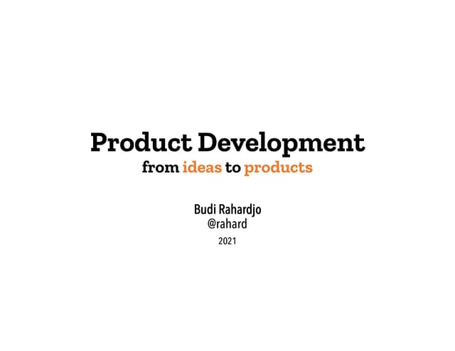 Product development 2021