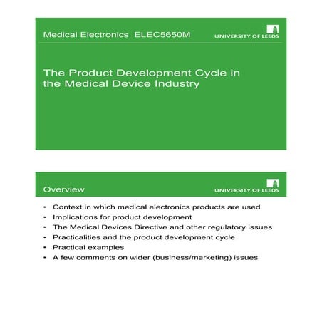 Medical Product Development cycle