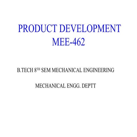 Product development and design