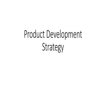 Product development strategy