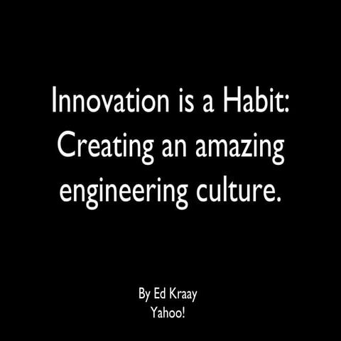 Product Innovation is a Habit