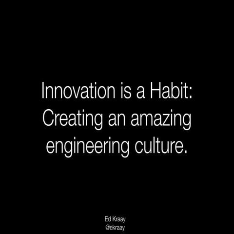 Innovation is a habit