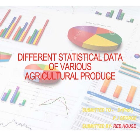 STATISTICAL DATA OF VARIOUS AGRICULTURAL PRODUCE OF INDIA