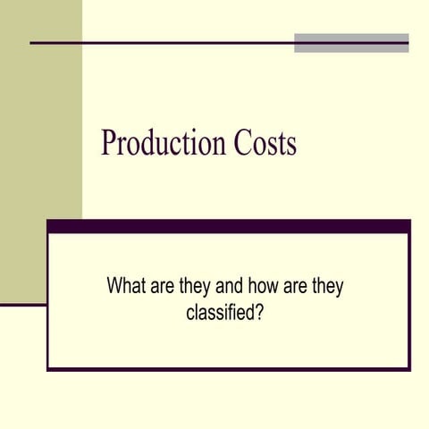 Production Costs