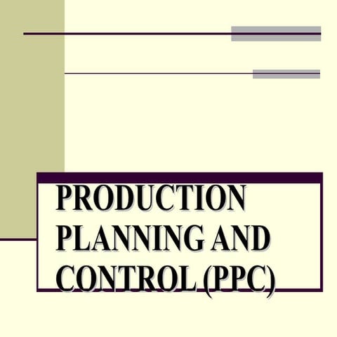 Production planning-and-control