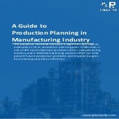 Production Planning In Manufacturing Industry