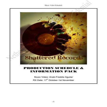 Production schedule-complete this!! 2