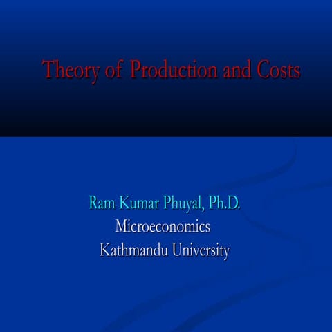 Production and cost