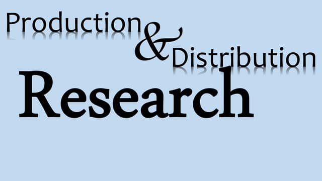 Production and Distribution Research