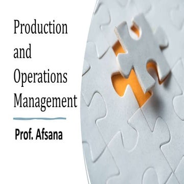 Production And Operations Management Meaning Pptx