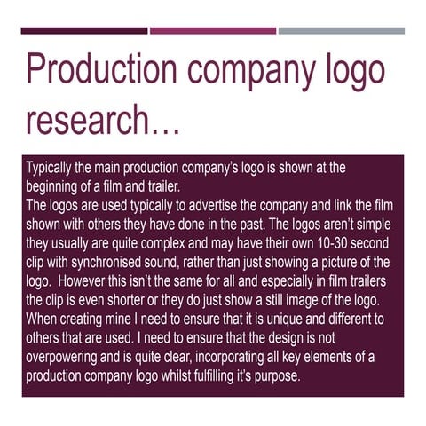 Production company logos | PPTX