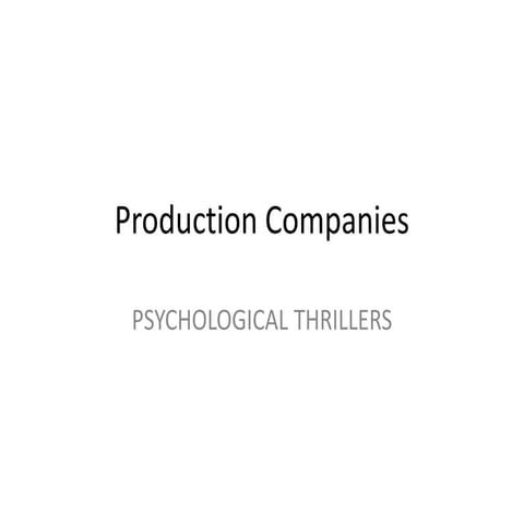Production Companies