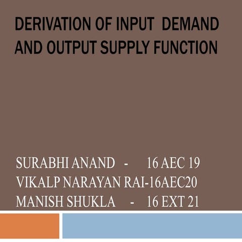 Production economics | PPT