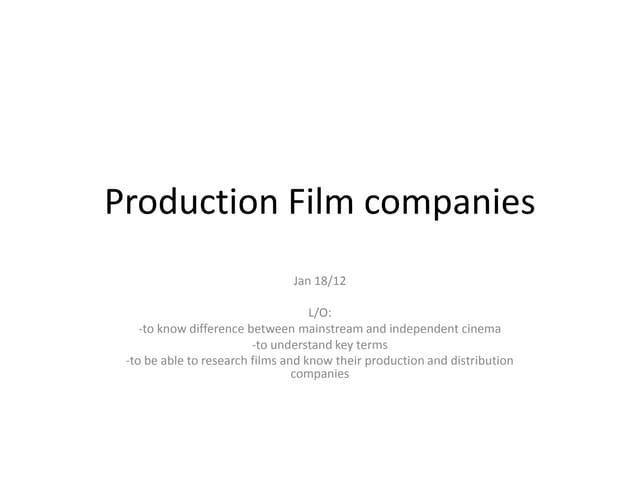 Production film companies