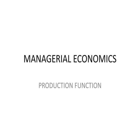Production function