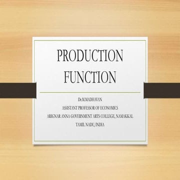 Production function