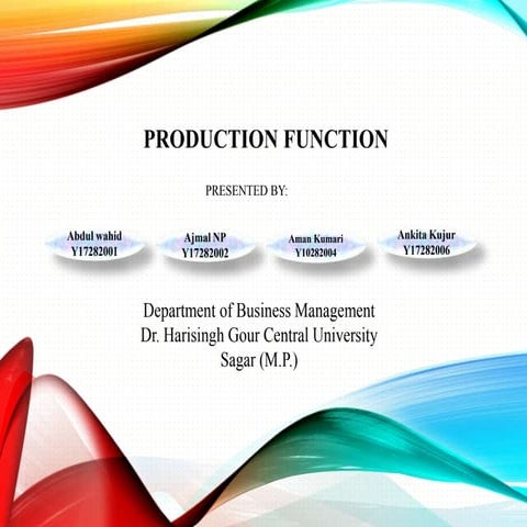 Production function