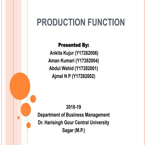 Production function