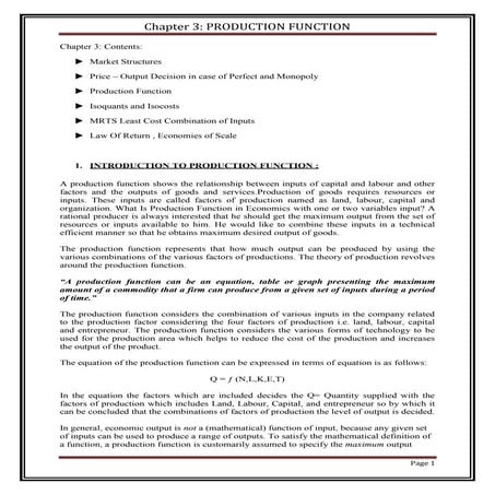 Production function [ management ] 