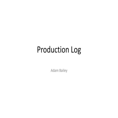 Production log for Unit 68 3D Environments