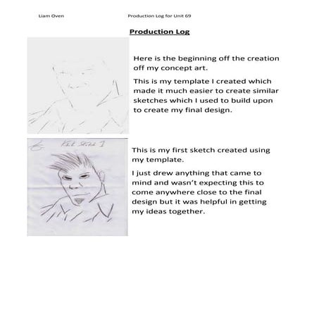 Production log for Killer Kev by Liam Oven